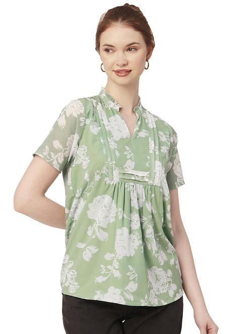 women's straight mandarin neck top - 20149016 -  Standard Image - 0