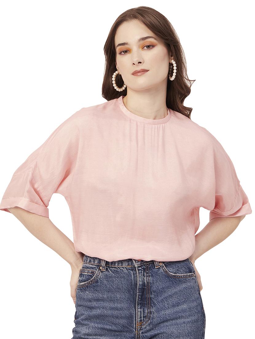 women's straight round neck top - 20149021 - Zoom Image - 0