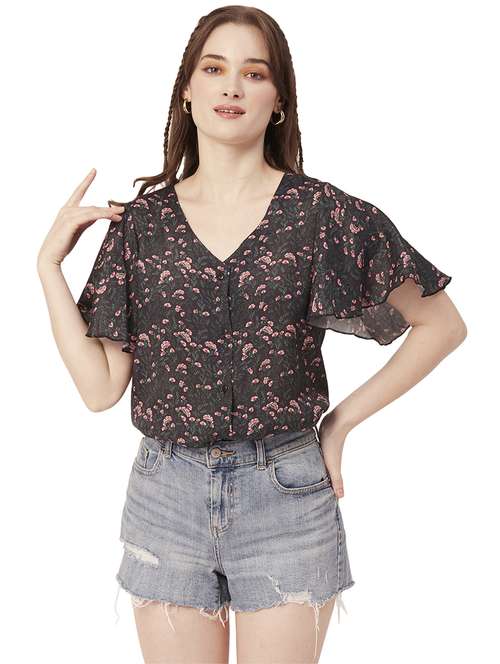 women's blouson v neck top - 20149030 -  Standard Image - 0