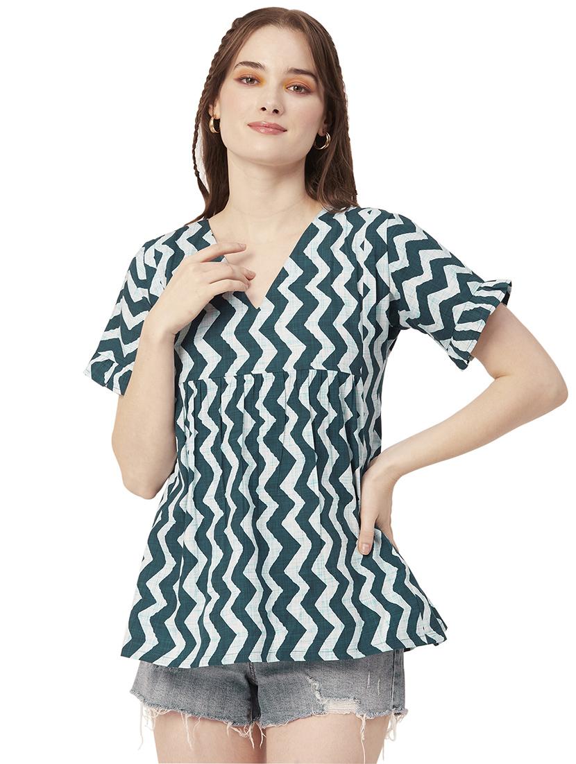 women's a line v neck top - 20149034 - Zoom Image - 0