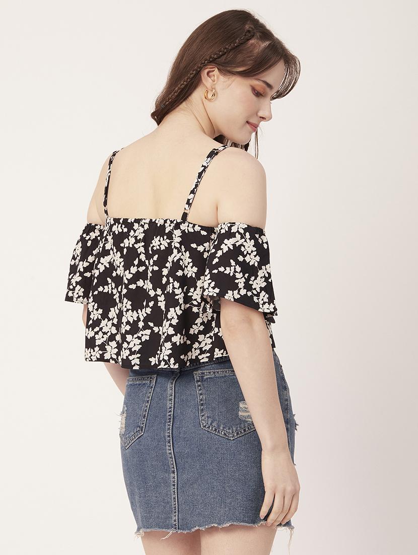 women's crop shoulder strap top - 20149039 - Standard Image - 3