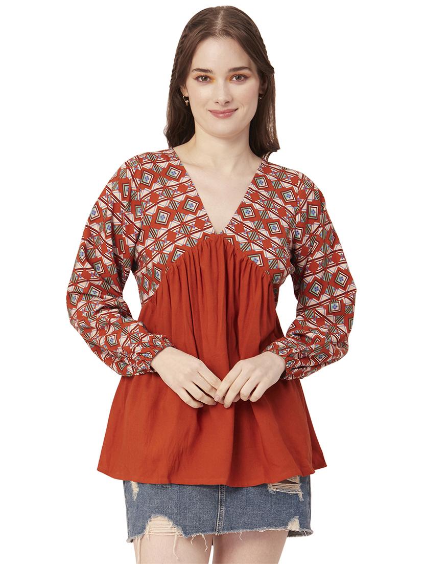 women's a line v neck top - 20149051 -  Zoom Image - 0