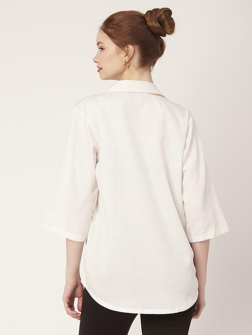 optic white cotton regular shirt - 20149060 - Standard Image - 3
