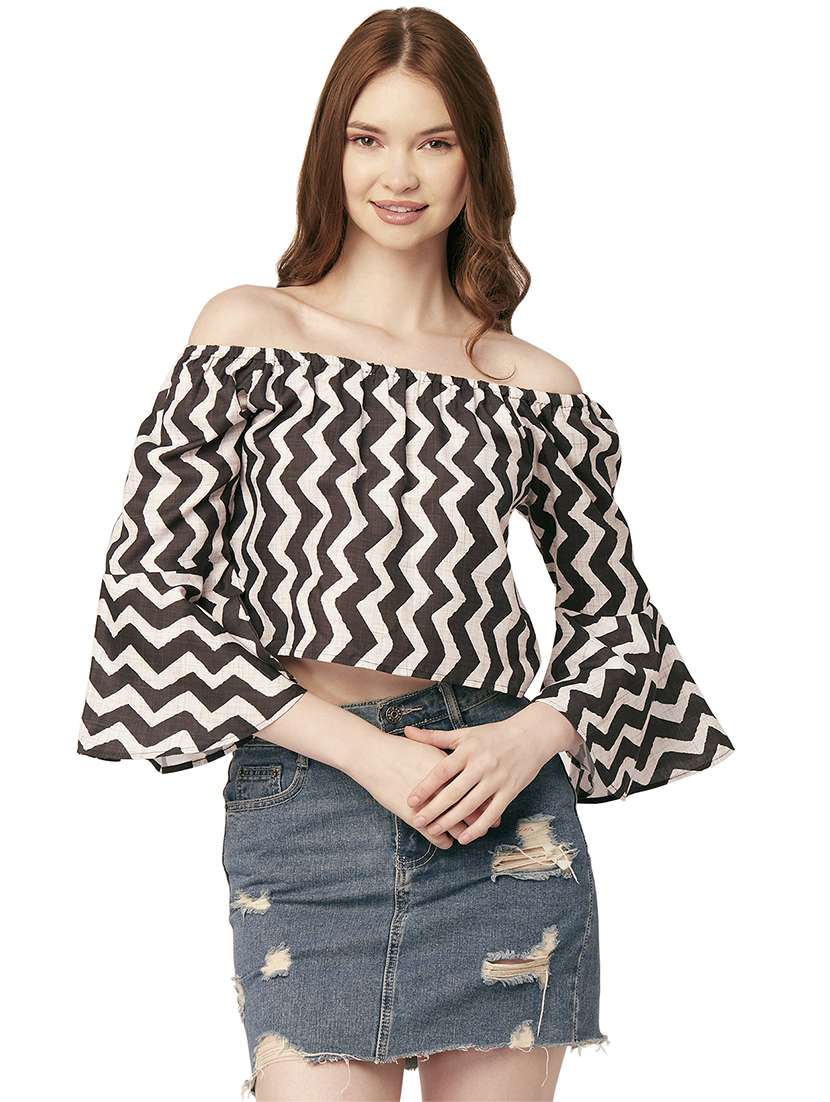 women's crop off shoulder top