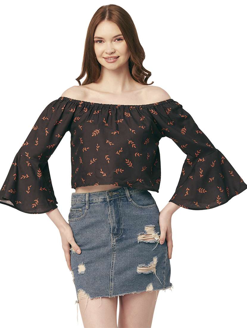 women's crop off shoulder top