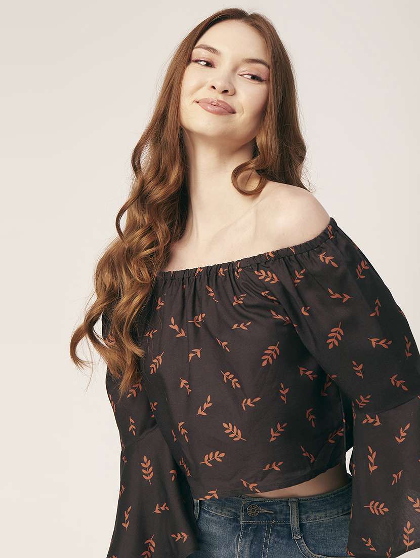 women's crop off shoulder top - 20149069 -  Standard Image - 3