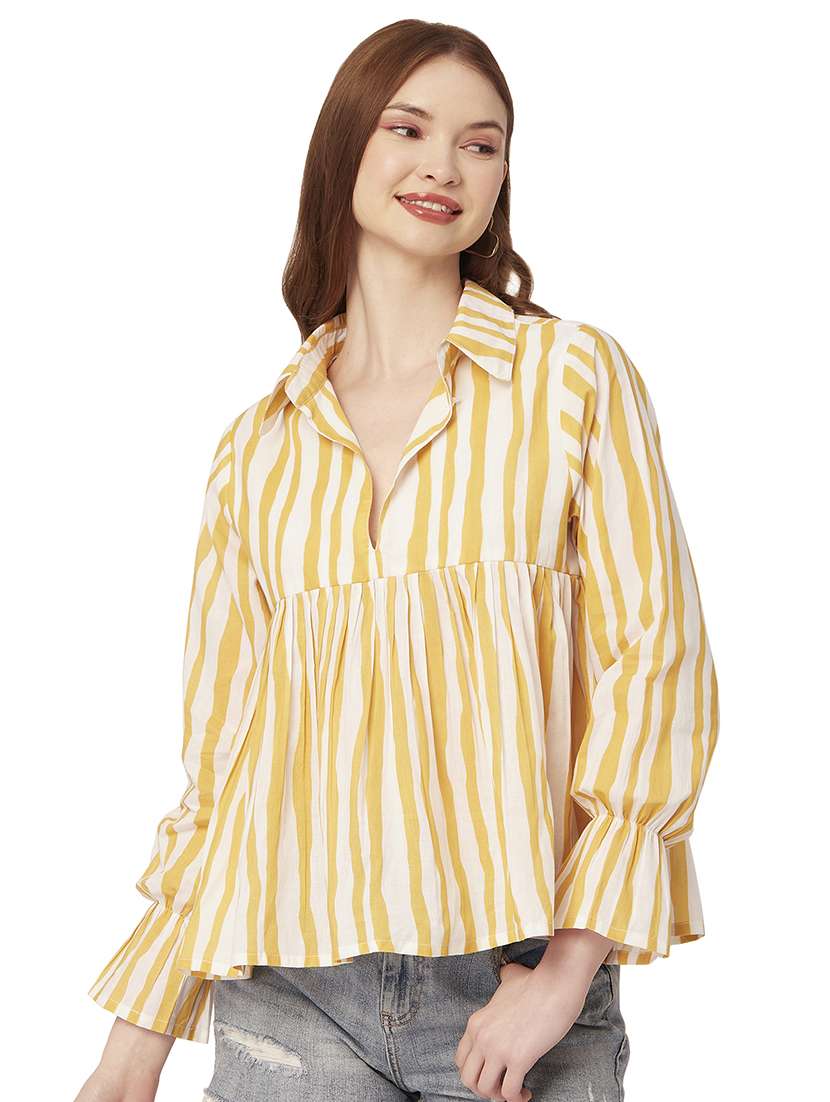 women's peplum collared top - 20149080 - Zoom Image - 0