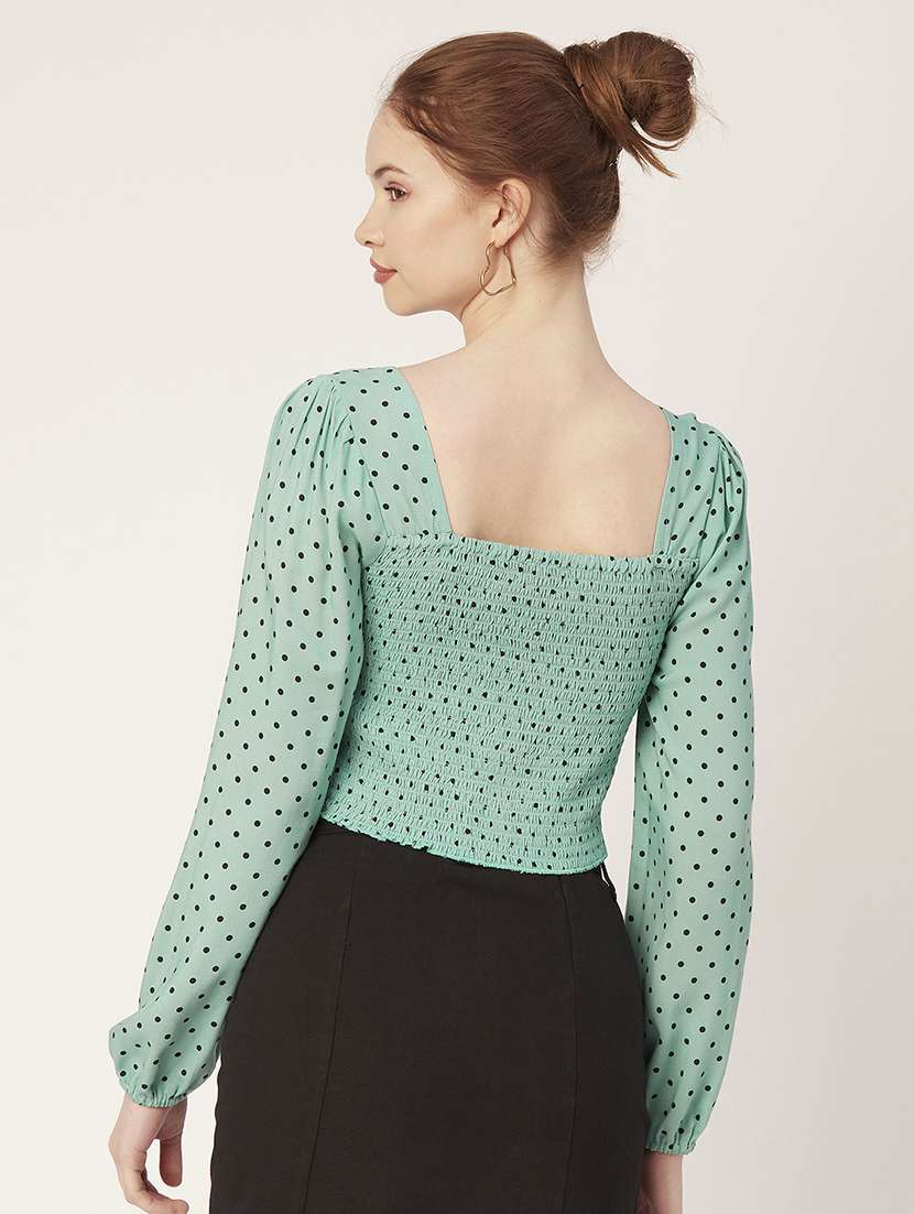 women's crop square neck top - 20149086 - Standard Image - 3