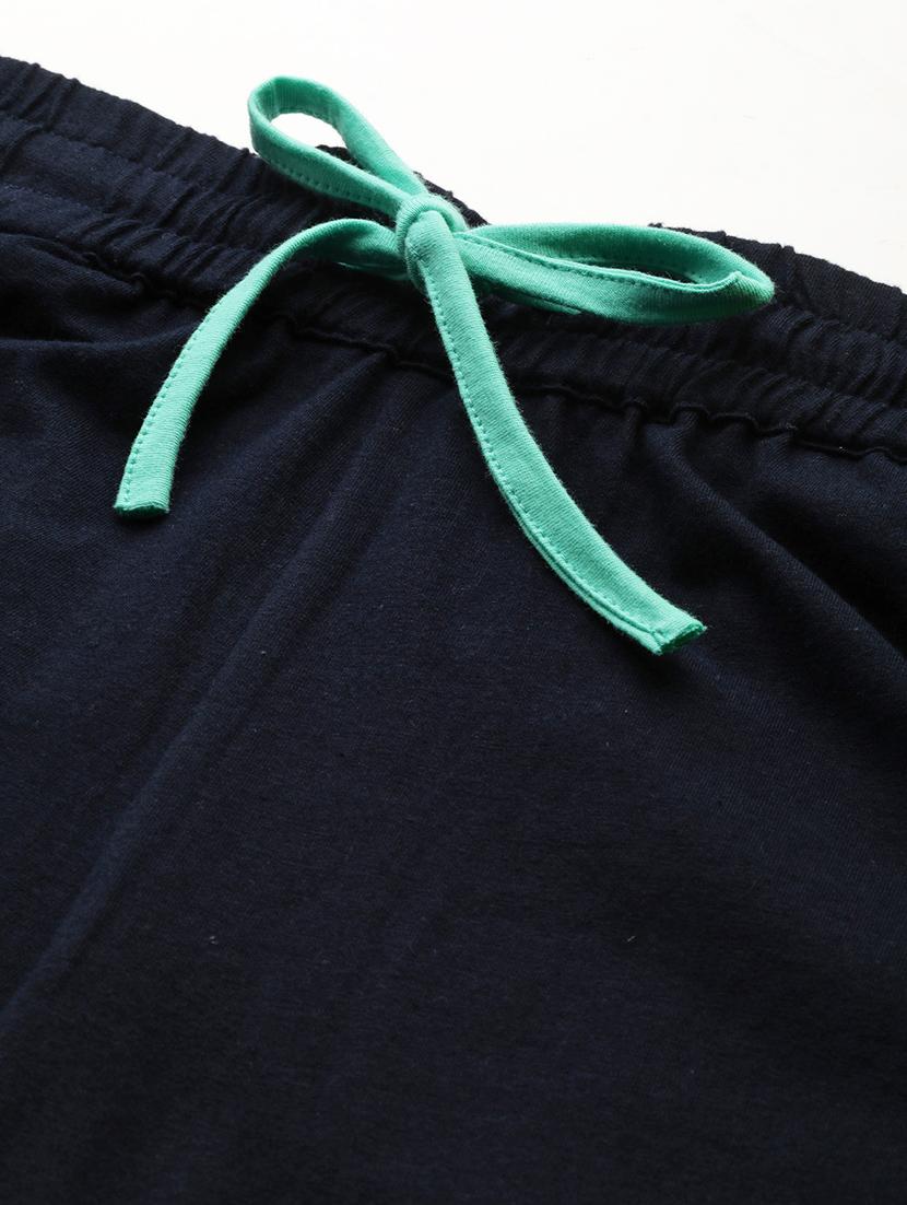 navy blue cotton tailored shorts - 20149102 - Standard Image - 5