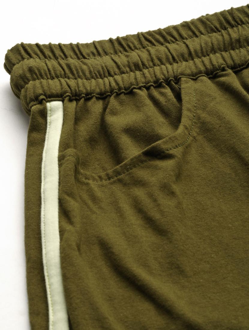 green cotton tailored shorts - 20149104 - Standard Image - 5