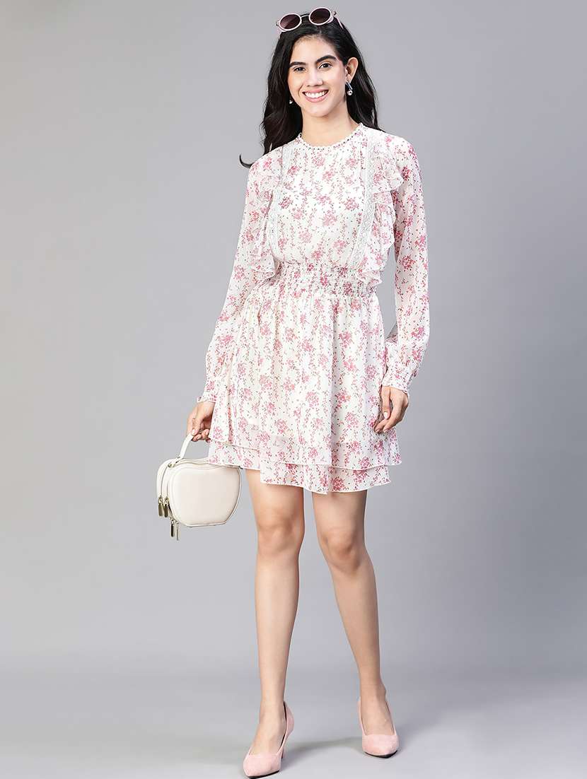 women's layered floral dress - 20149239 - Standard Image - 3