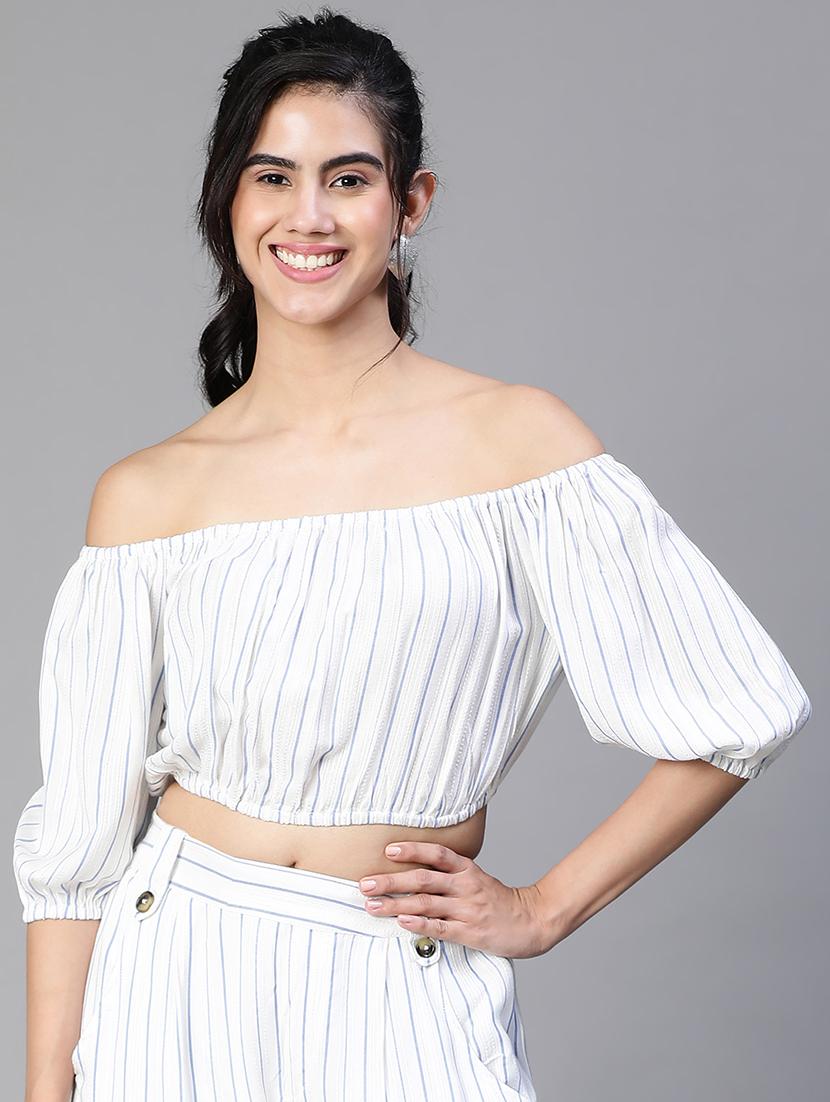 women's crop off shoulder top - 20149292 - Zoom Image - 0