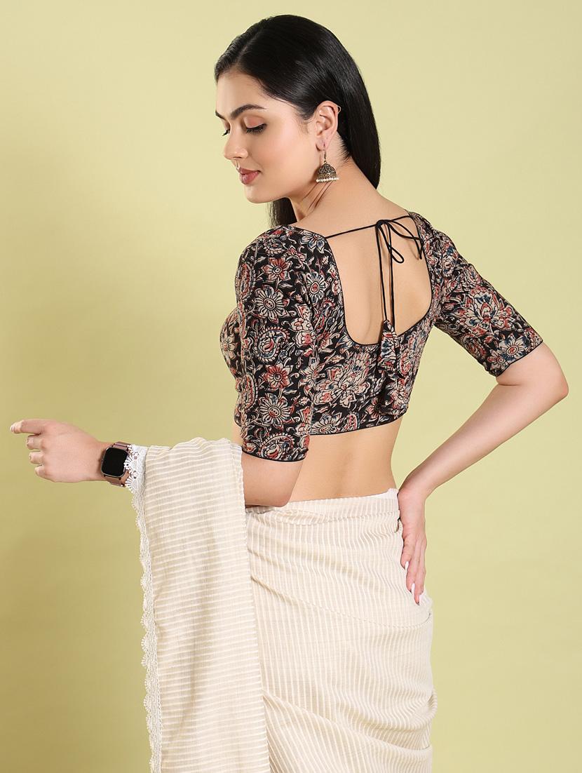 black regular stitched blouse - 20149334 - Standard Image - 3