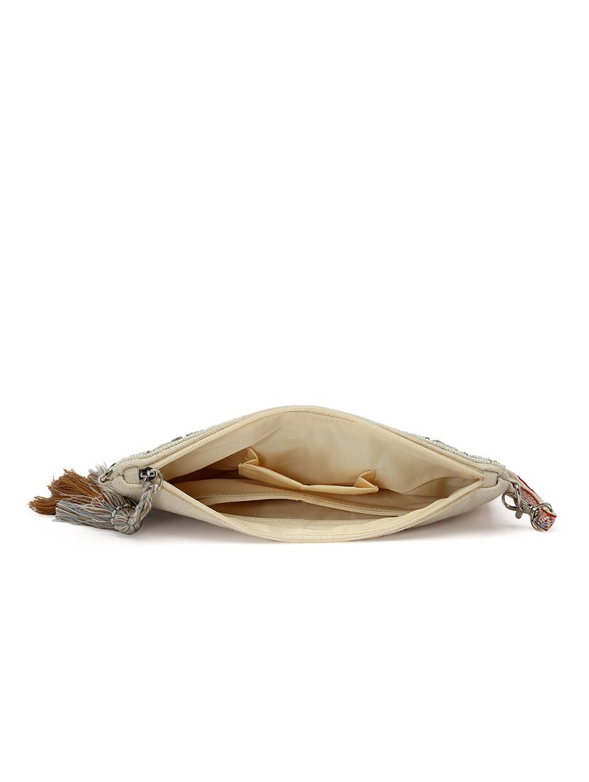 cream cotton sling bag - 20150031 - Standard Image - 3