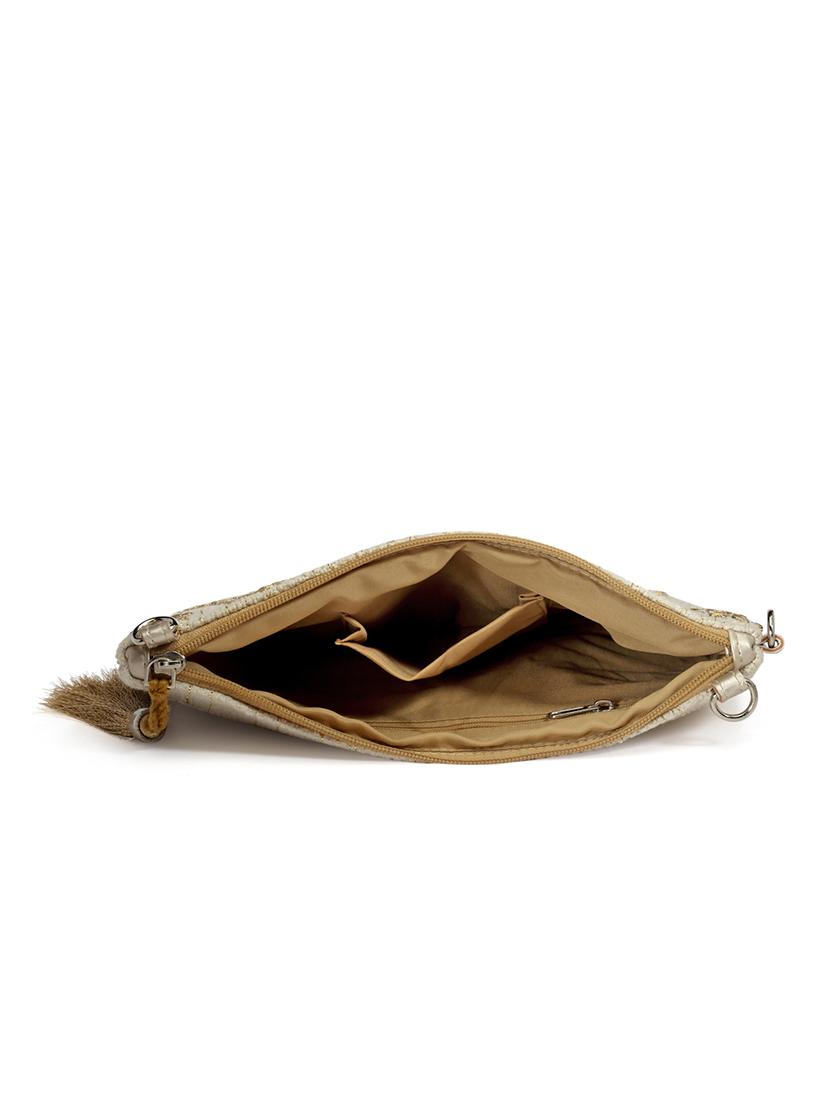 beige cotton sling bag - 20150033 - Standard Image - 3