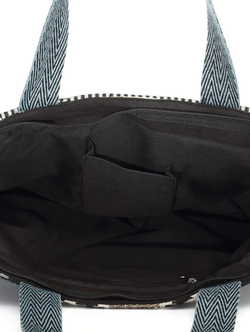 black cotton regular tote - 20150047 -  Standard Image - 3