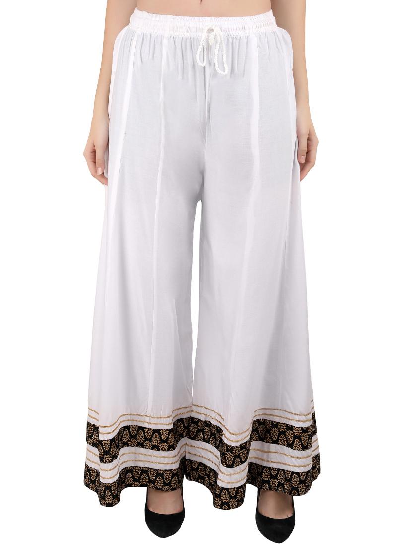 self design flared regular palazzo - 20150199 - Zoom Image - 0