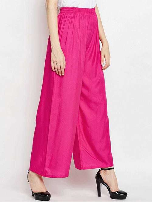 solid flared regular palazzo 