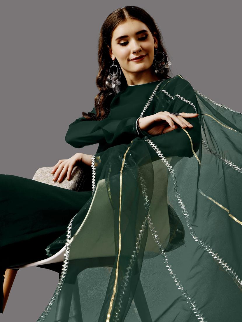 solid kurta pant set with dupatta - 20150518 - Standard Image - 3