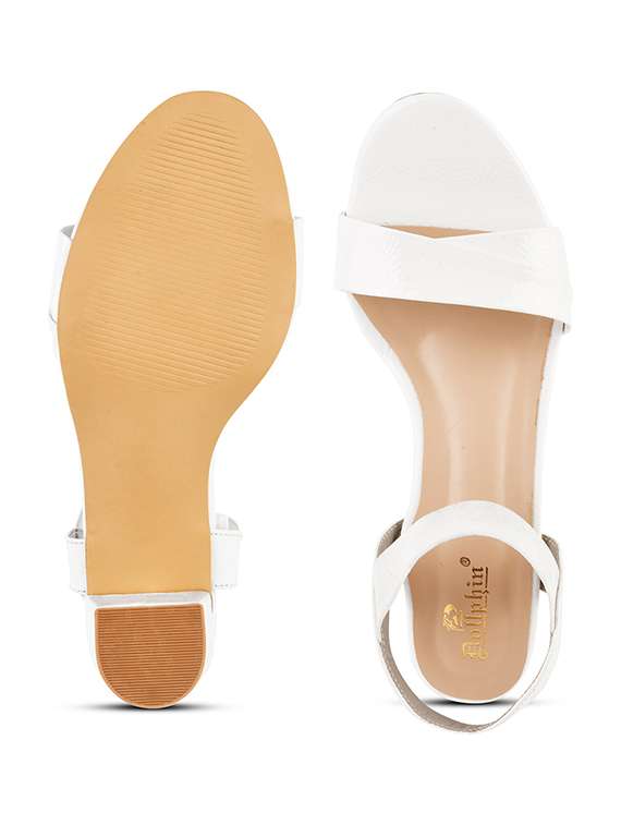 white patent leather ankle strap sandals - 20151198 -  Standard Image - 5