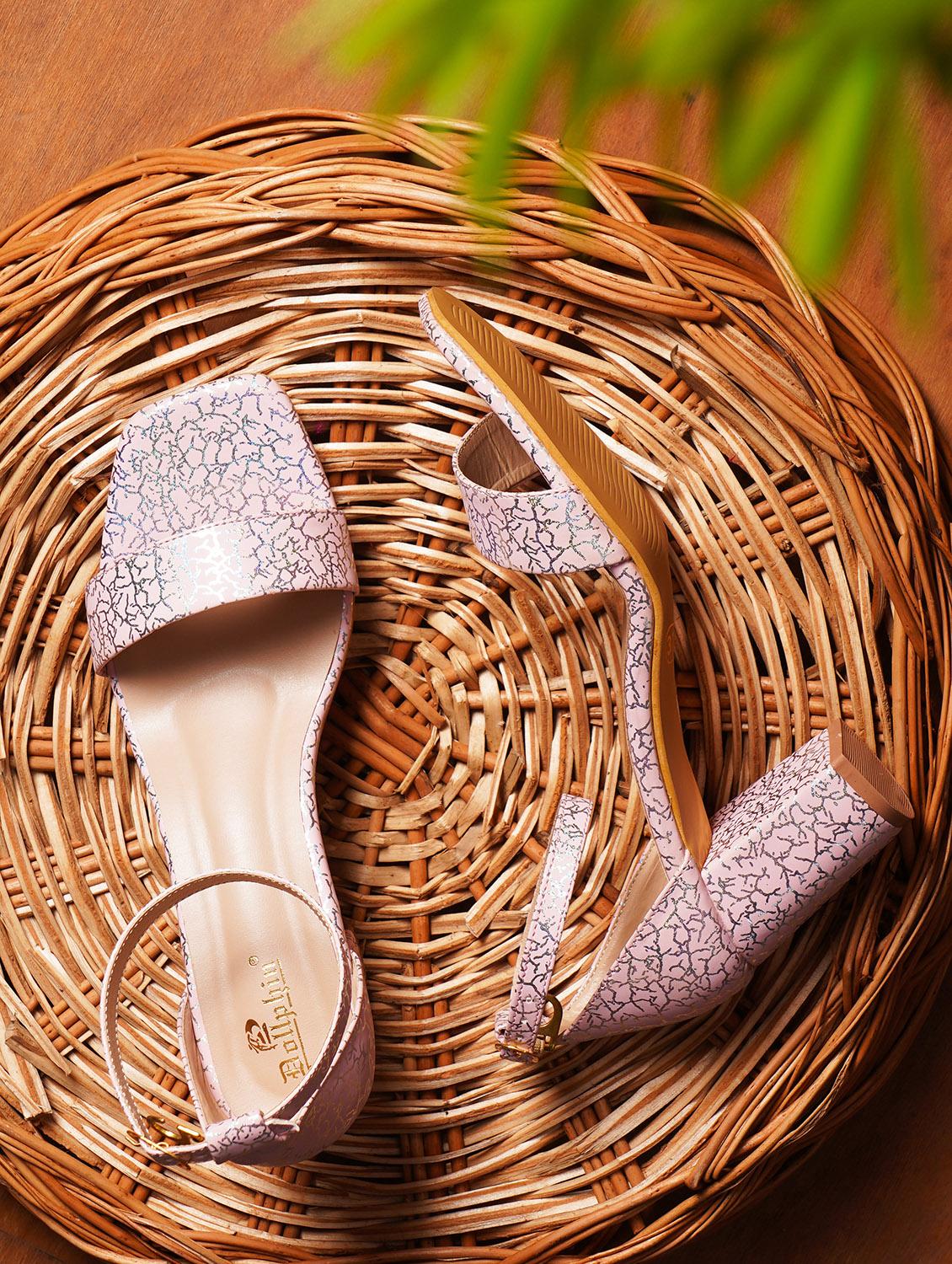peach ankle strap sandal