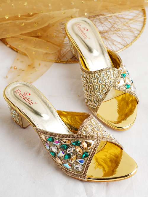 golden slip on sandal - 20151205 -  Standard Image - 0
