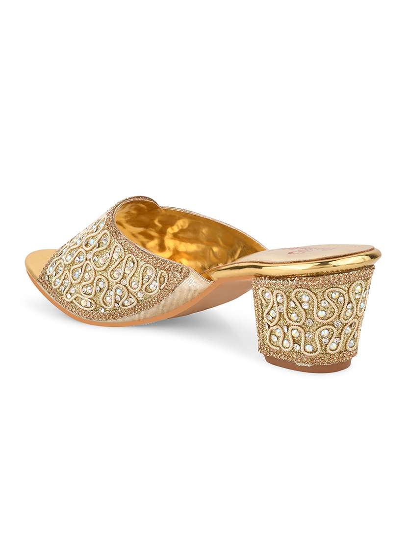 golden slip on sandal - 20151205 -  Standard Image - 3