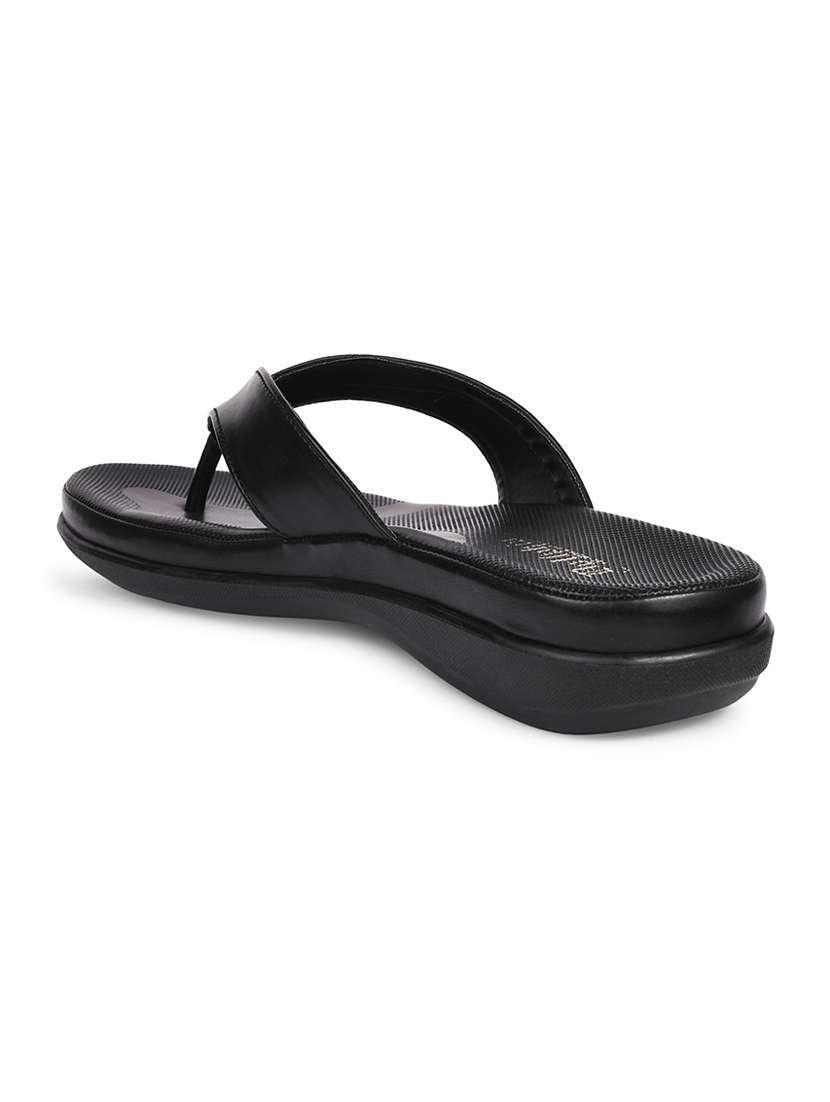 black pu slip on sandals - 20151217 -  Standard Image - 3
