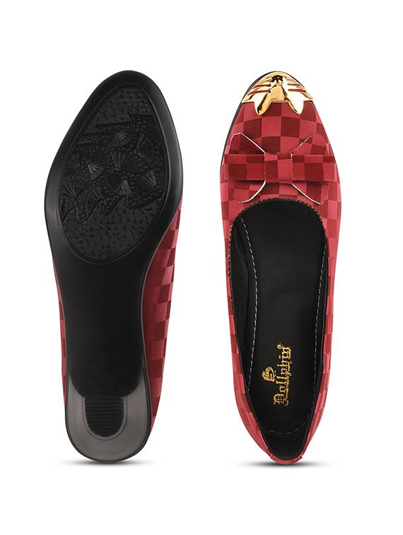 red pu slip on ballerina - 20151231 - Standard Image - 5