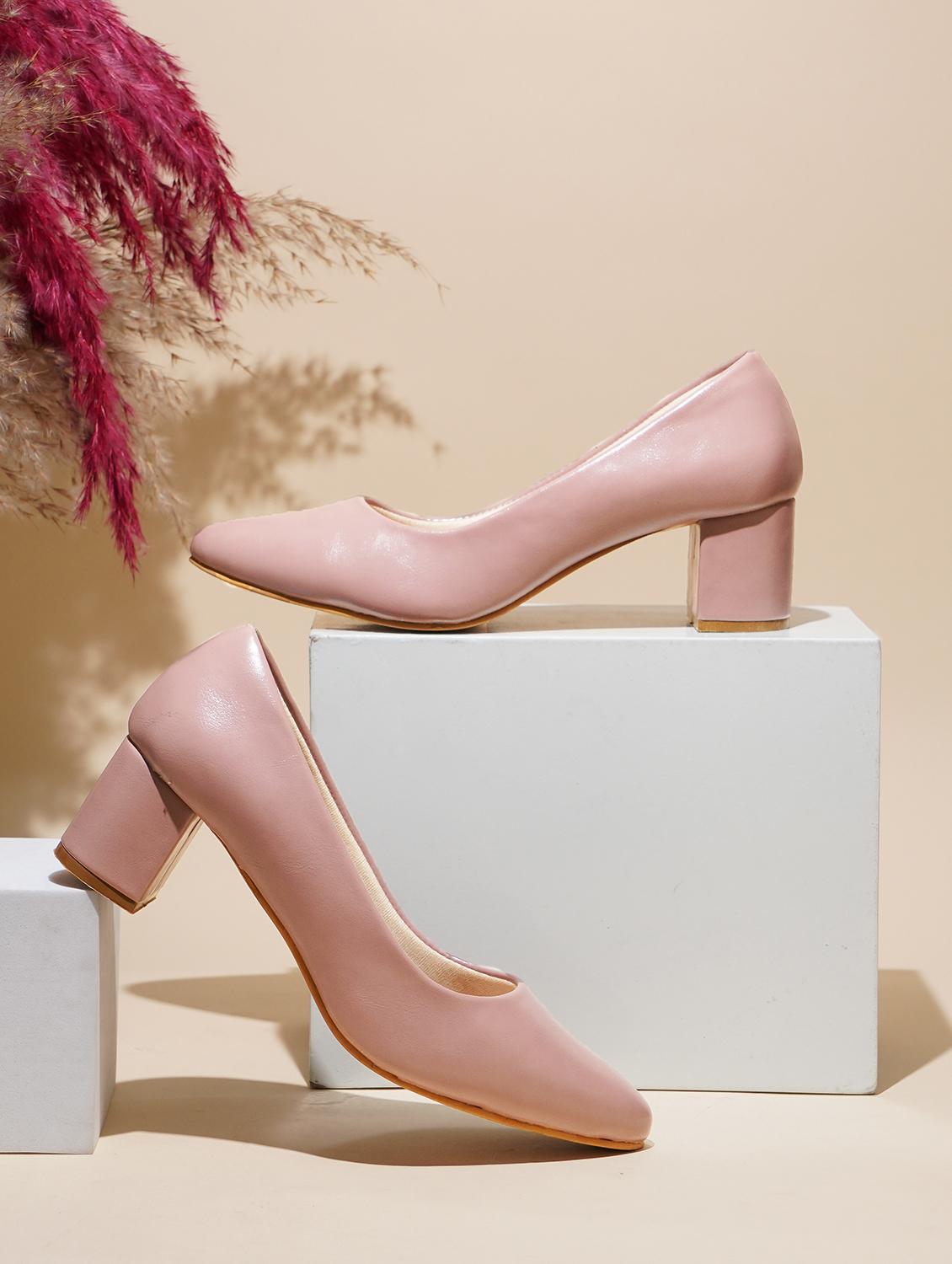 pink pu slip on pumps - 20151238 -  Zoom Image - 0