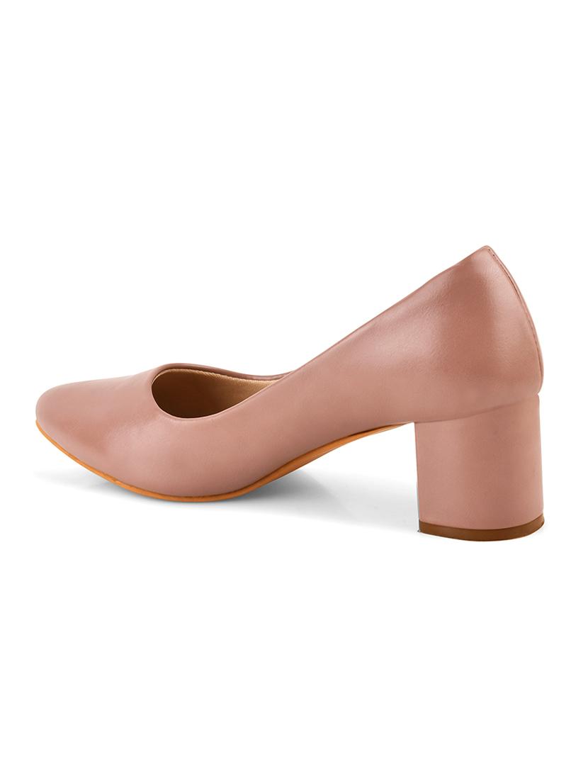 pink pu slip on pumps - 20151238 - Standard Image - 3