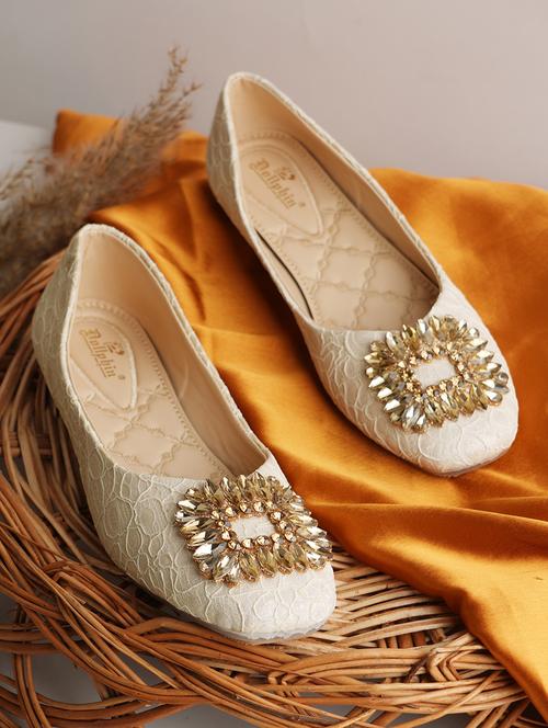 beige pu slip on ballerina - 20151239 -  Standard Image - 0