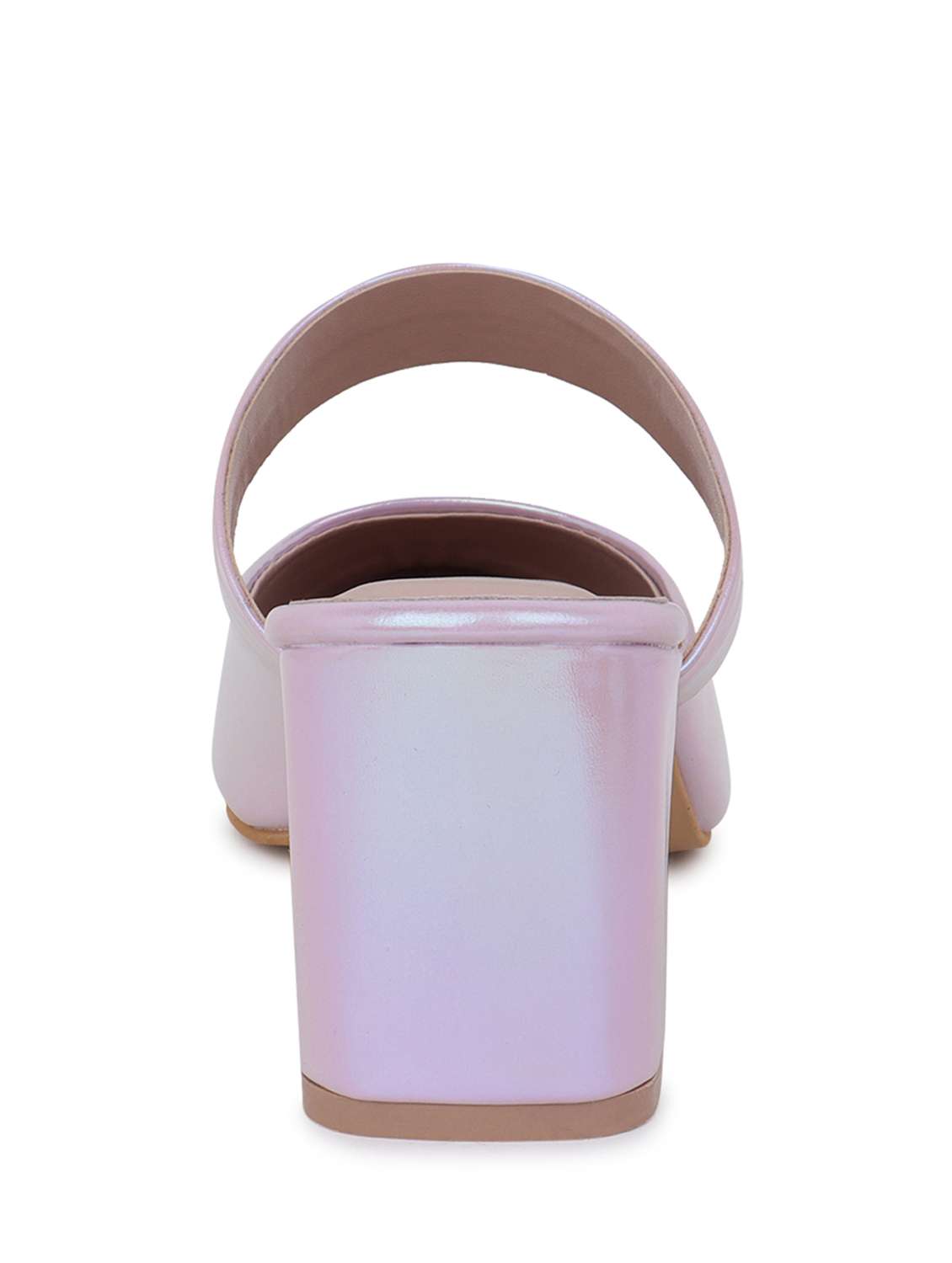 purple solid mules block heel sandal - 20151672 -  Standard Image - 5
