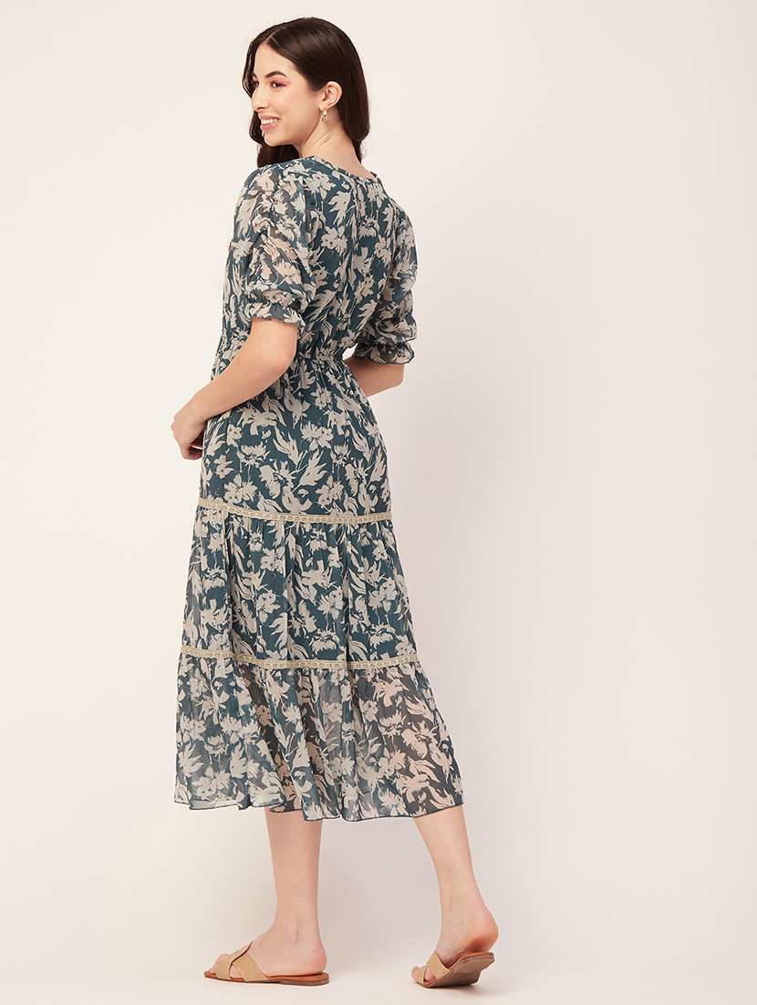 women's tiered dress floral dress - 20152413 -  Standard Image - 3