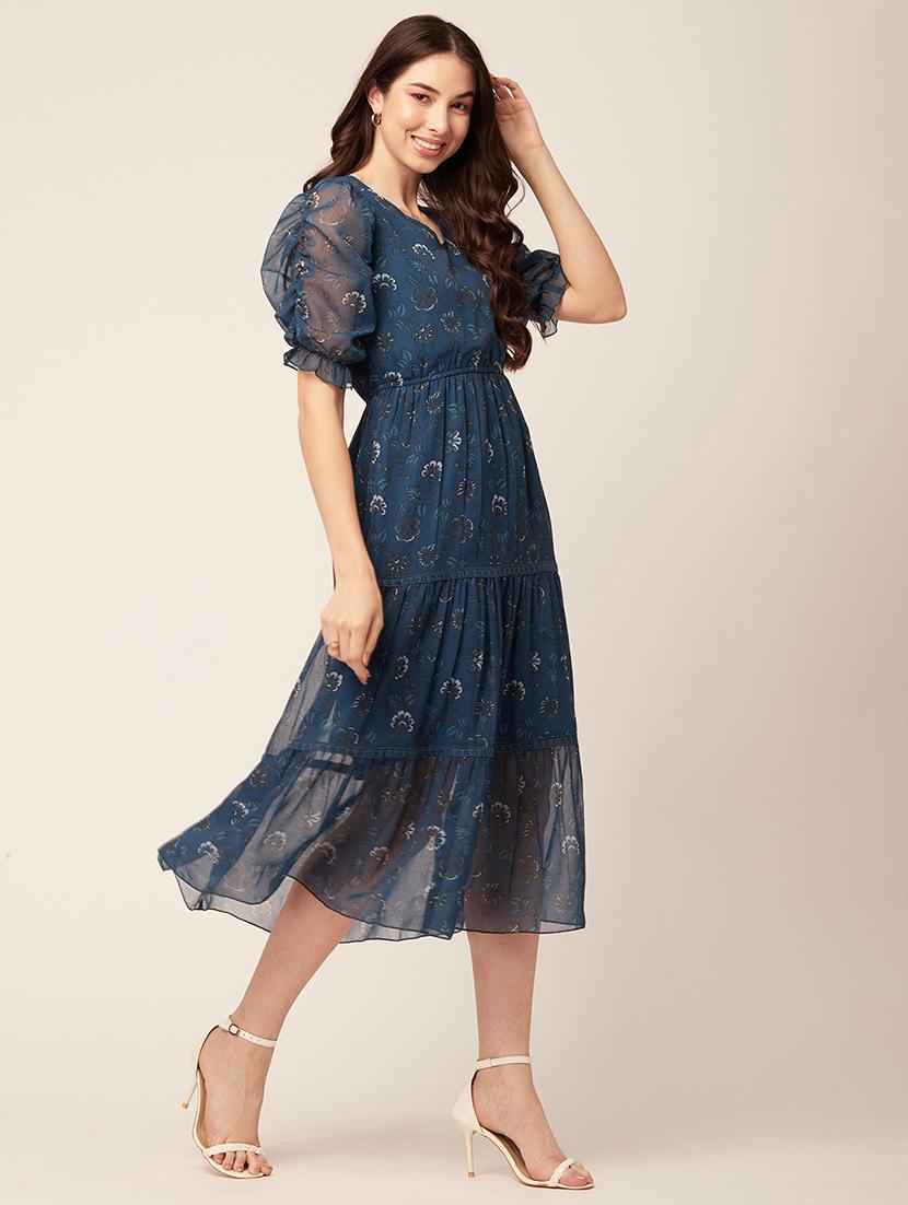 women's tiered dress floral dress - 20152414 - Standard Image - 3