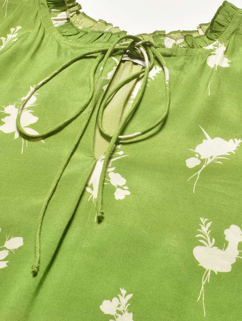 women's straight tie-up neck top - 20152417 -  Standard Image - 5