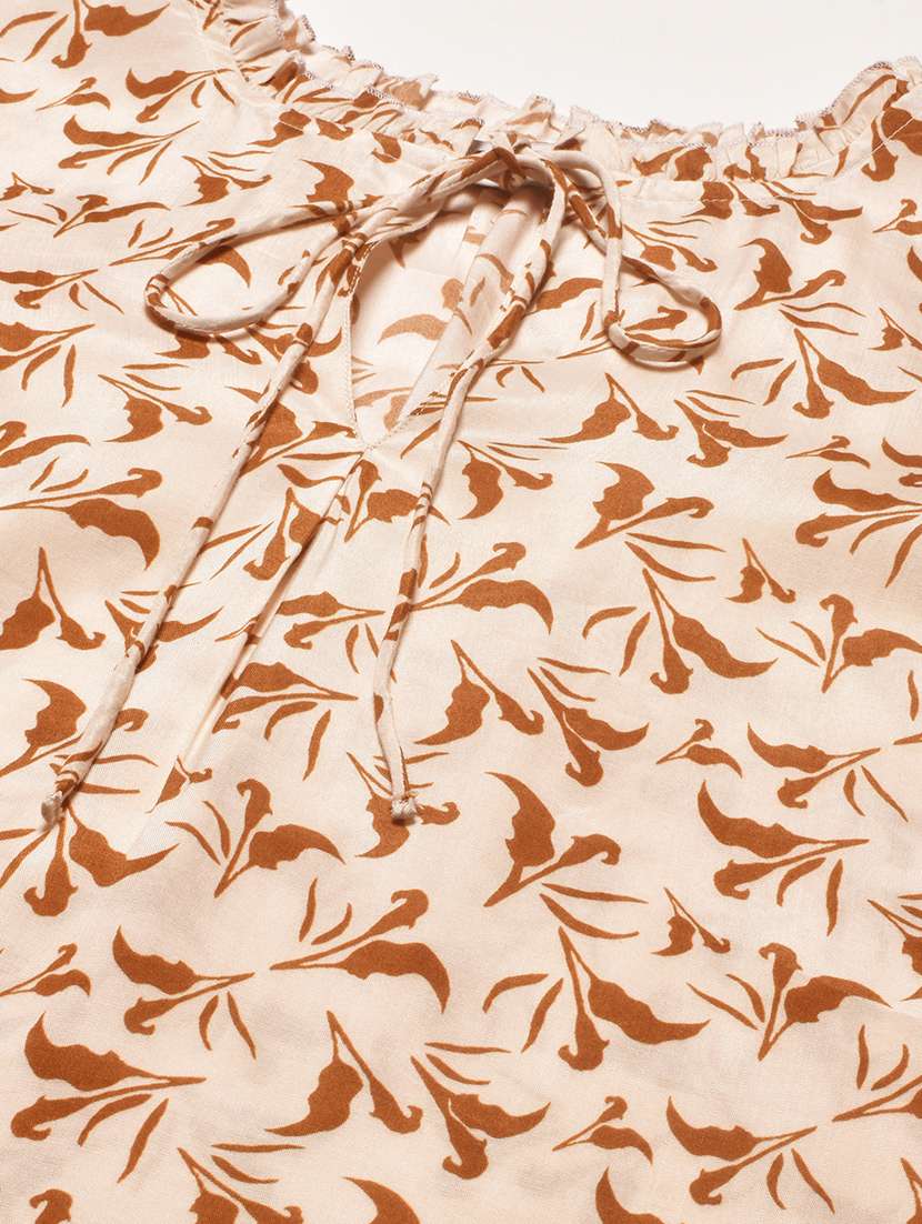 women's a line tie-up neck top - 20152420 -  Standard Image - 5