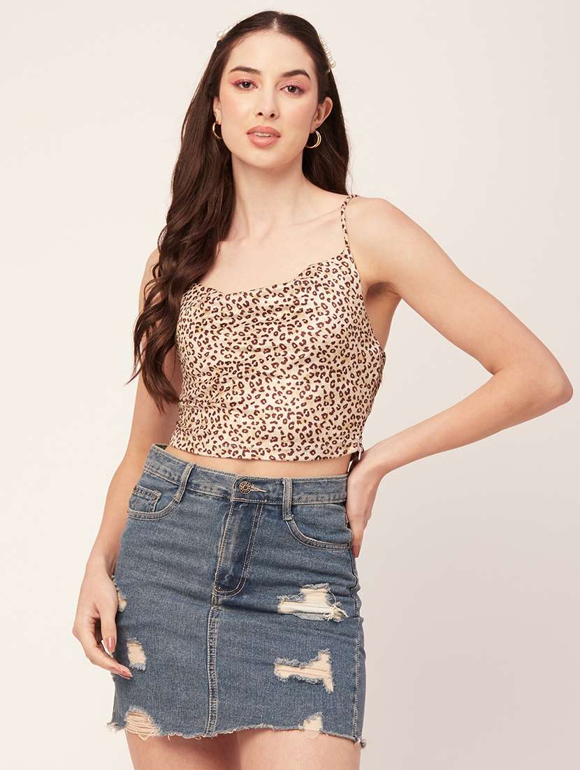 women's crop shoulder strap top - 20152427 -  Zoom Image - 0