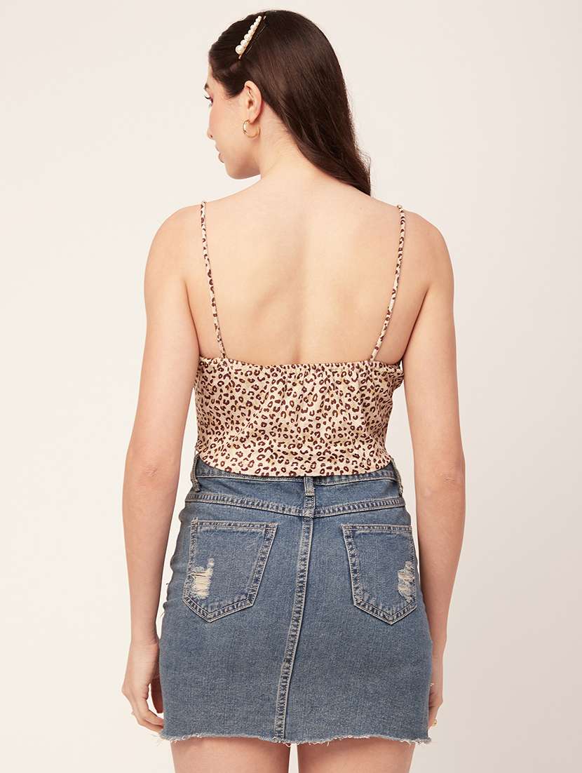 women's crop shoulder strap top - 20152427 -  Standard Image - 3