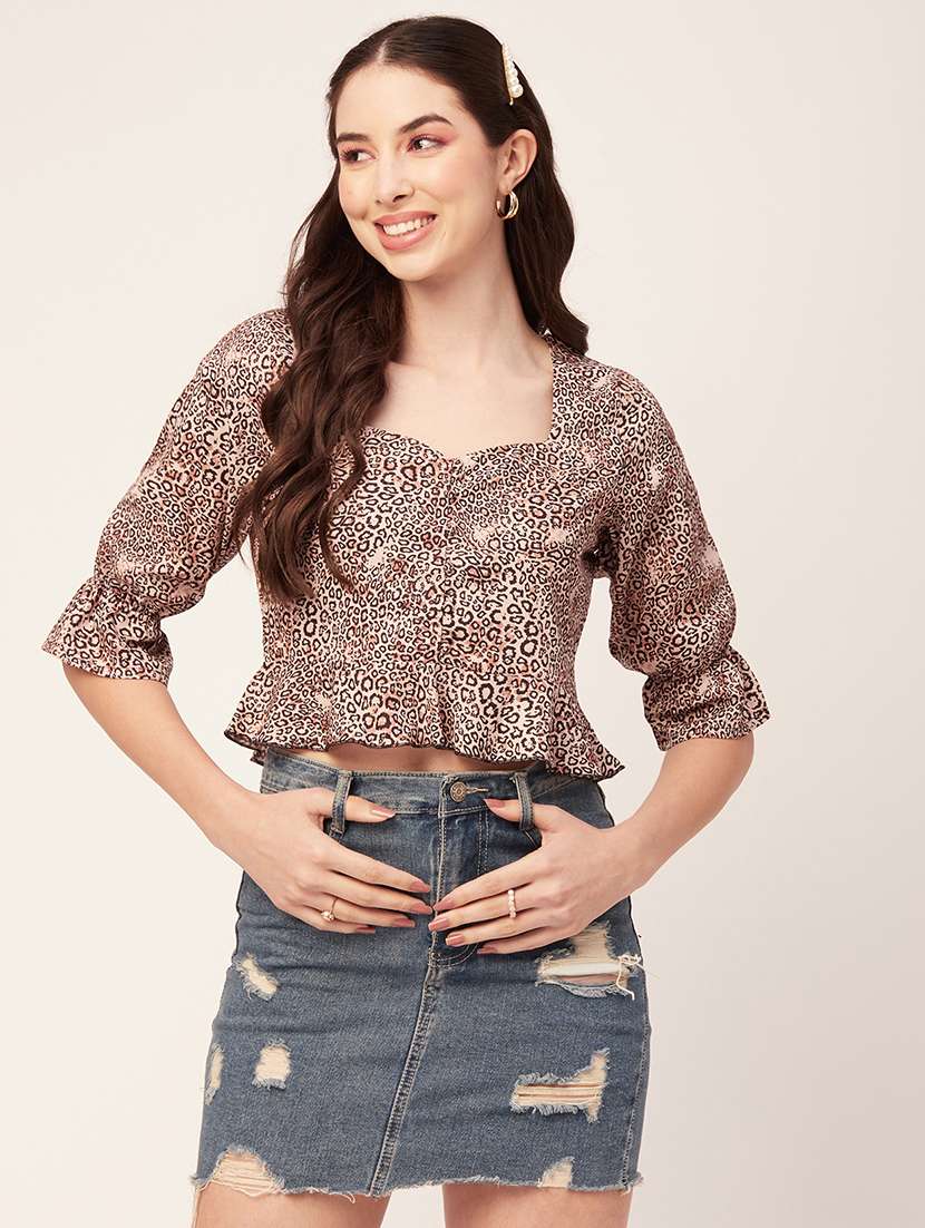 women's peplum sweetheart neck top - 20152431 -  Zoom Image - 0