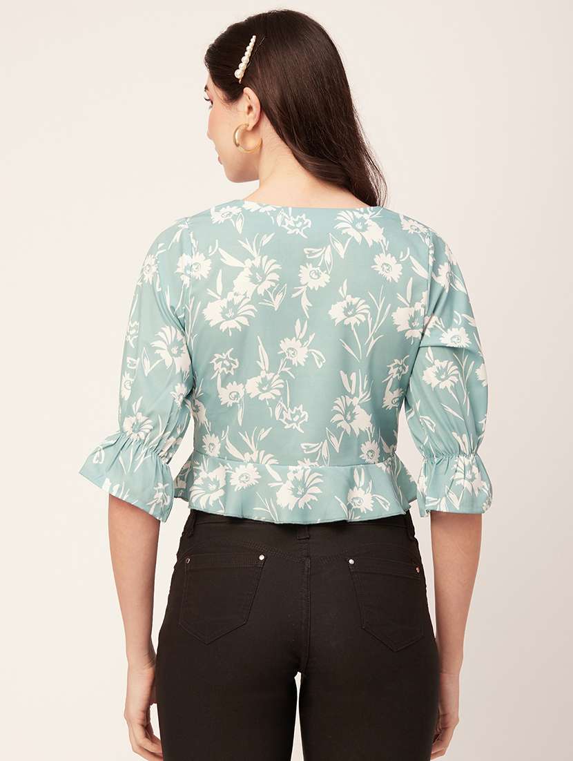 women's crop sweetheart neck top - 20152432 -  Standard Image - 3