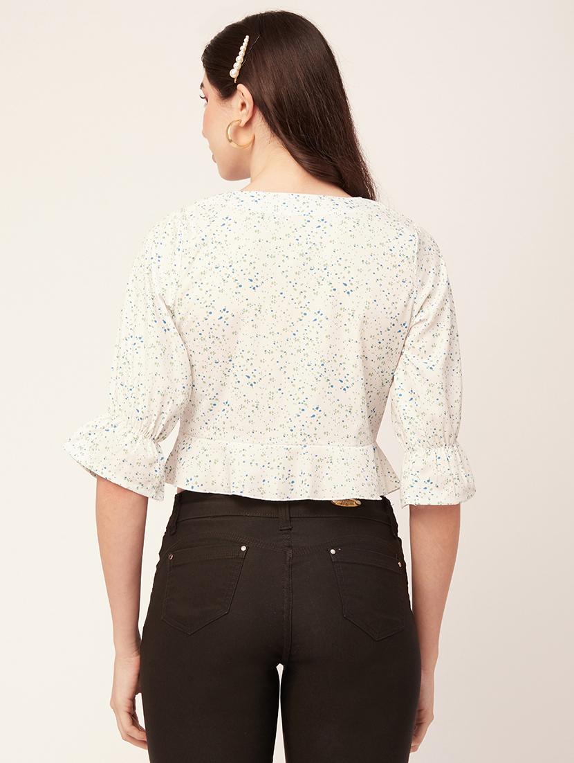women's crop sweetheart neck top - 20152433 - Standard Image - 3