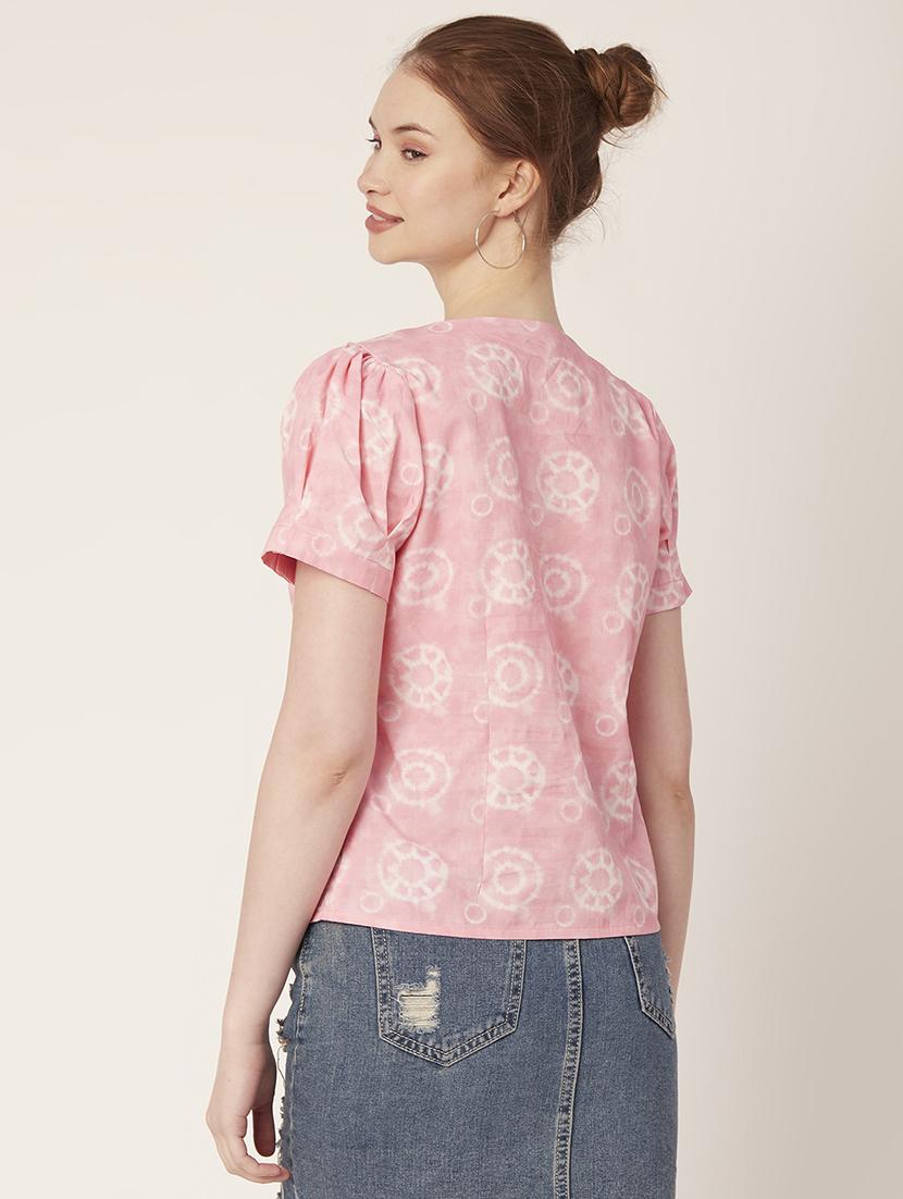 women's straight v neck top - 20152445 - Standard Image - 3