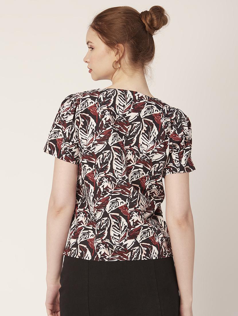 women's straight v neck top - 20152447 - Standard Image - 3