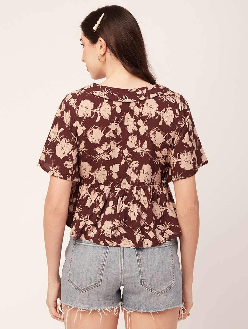 women's peplum lapel neck top - 20152451 - Standard Image - 3