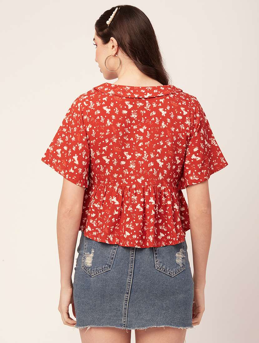 women's peplum collared top - 20152452 - Standard Image - 3