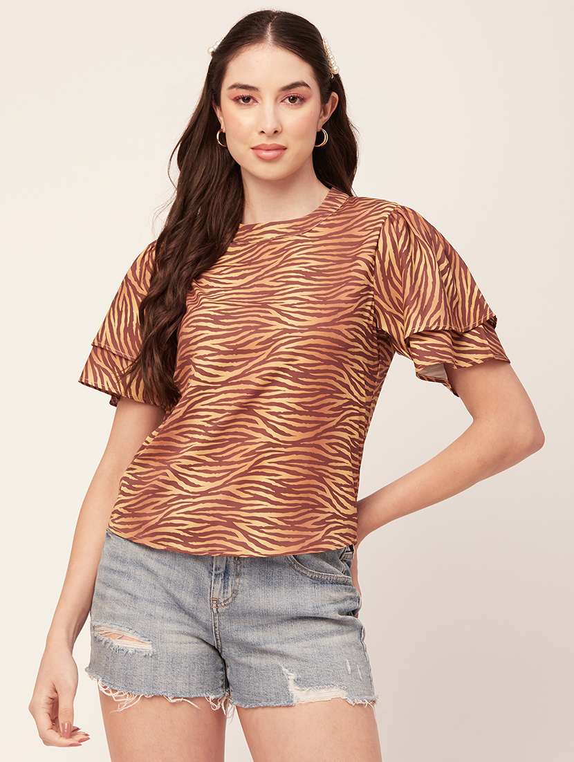women's straight round neck top - 20152454 -  Zoom Image - 0