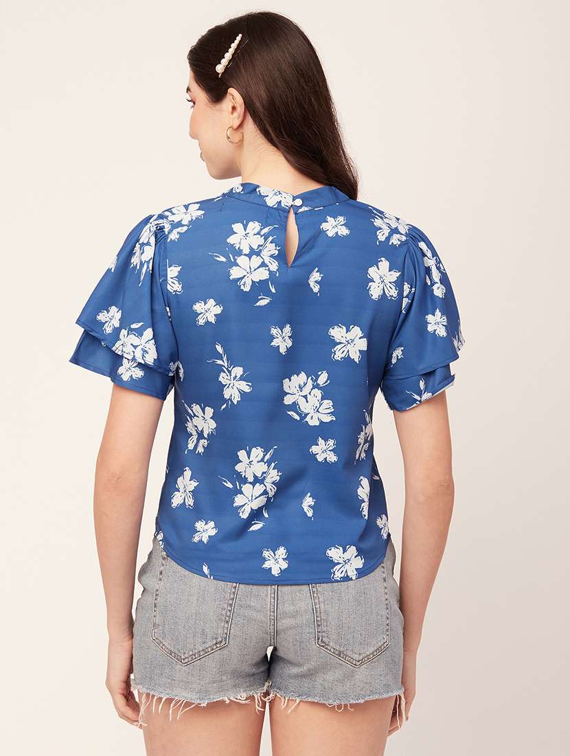 women's straight round neck top - 20152456 -  Standard Image - 3