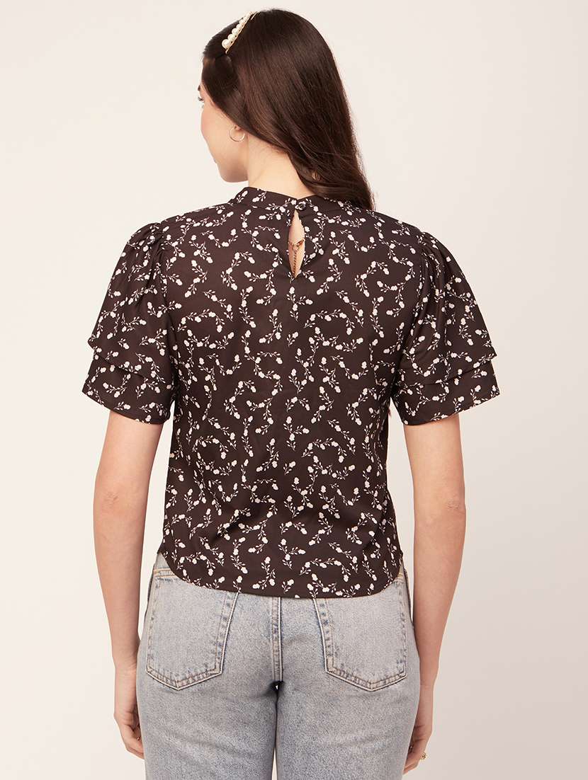 women's straight round neck top - 20152458 -  Standard Image - 3