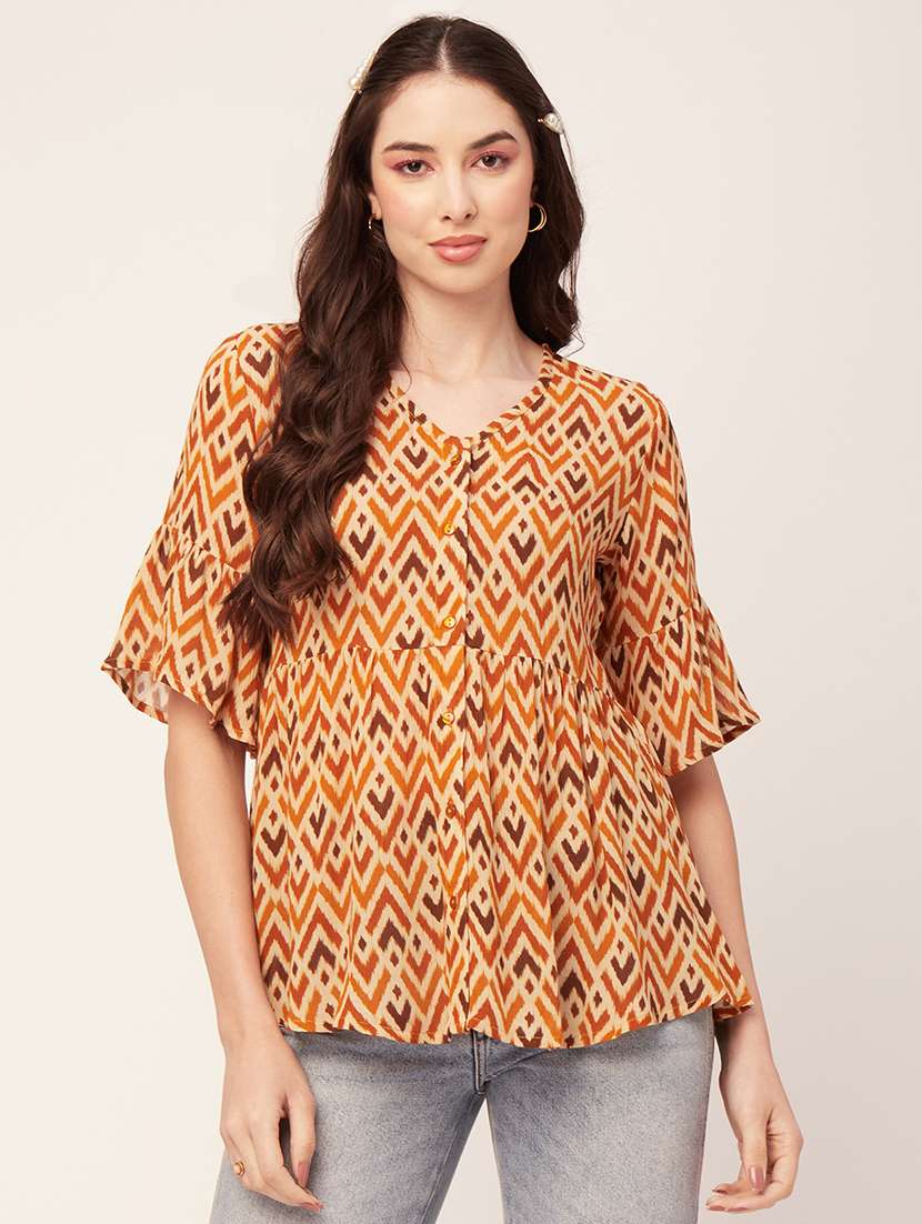 women's peplum v neck top